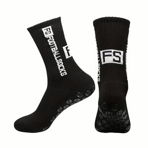 Calcetines deportivos antideslizantes para hombre, medias de fútbol cómodas y transpirables con parte inferior de silicona para correr, absorbentes del sudor, de secado rápido, 1/6 pares