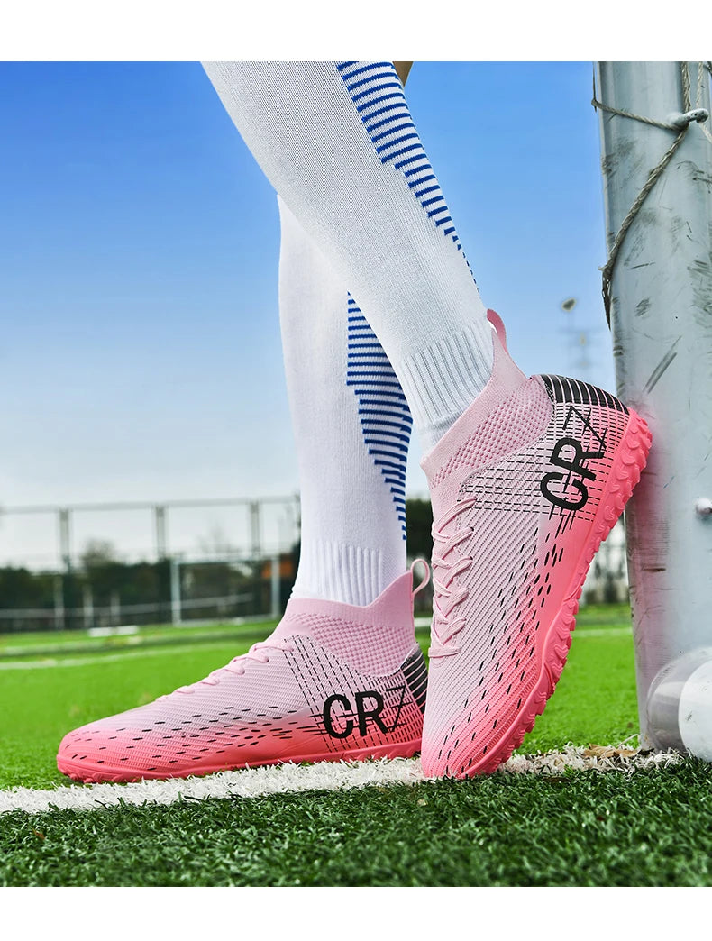 Botas de fútbol unisex, zapatos antideslizantes