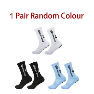 Calcetines deportivos antideslizantes para hombre, medias de fútbol cómodas y transpirables con parte inferior de silicona para correr, absorbentes del sudor, de secado rápido, 1/6 pares
