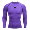 Camiseta de compresión para correr para hombre, camisetas deportivas de manga larga, sudadera para gimnasio y Fitness, chándal para correr, camisetas atléticas para hombre