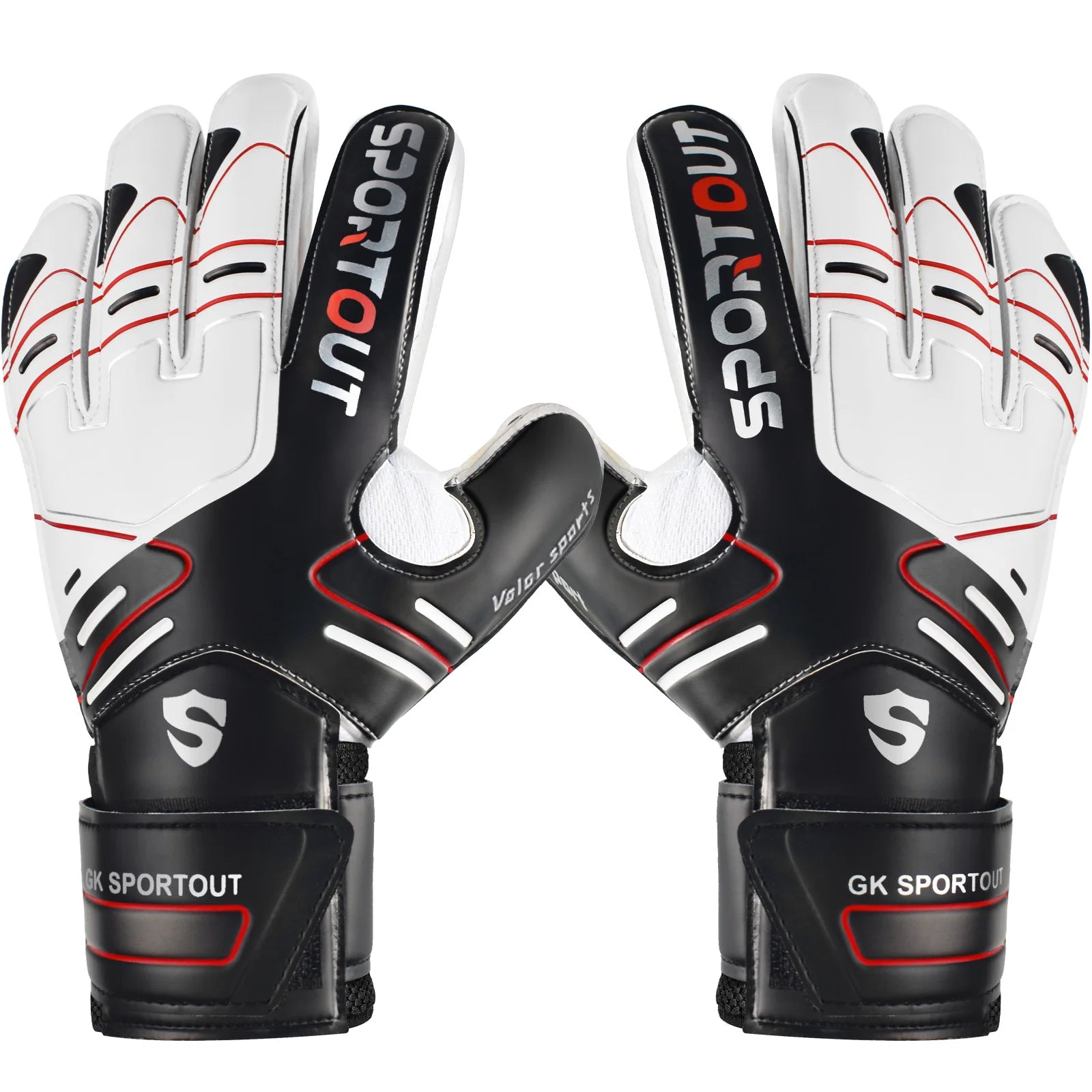 Guantes de portero de portero para jóvenes y adultos, agarre fuerte para ahorrar más resistente, con protección de dedo y látex de 4 + 3MM