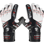 Guantes de portero de portero para jóvenes y adultos, agarre fuerte para ahorrar más resistente, con protección de dedo y látex de 4 + 3MM