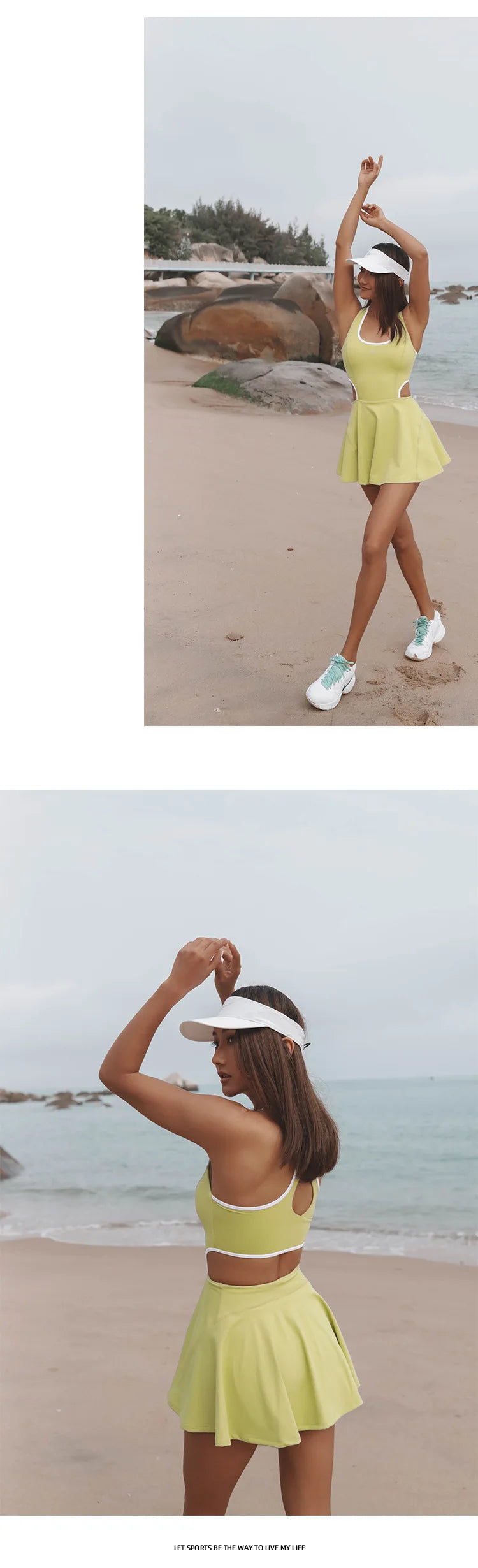 Vestidos deportivos para mujer, ropa deportiva de verano, 2025