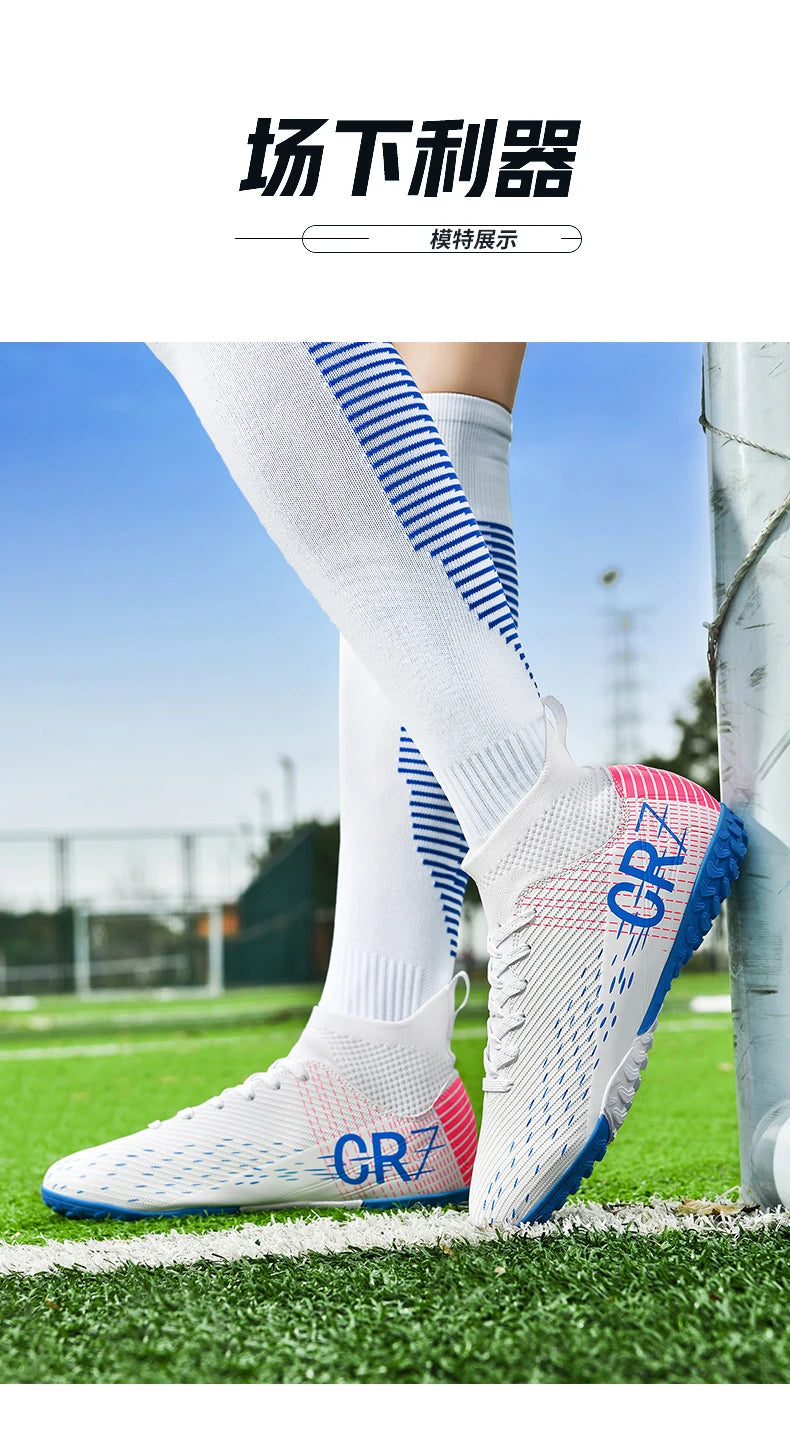 Botas de fútbol unisex, zapatos antideslizantes