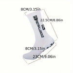 Calcetines deportivos antideslizantes para hombre, medias de fútbol cómodas y transpirables con parte inferior de silicona para correr, absorbentes del sudor, de secado rápido, 1/6 pares