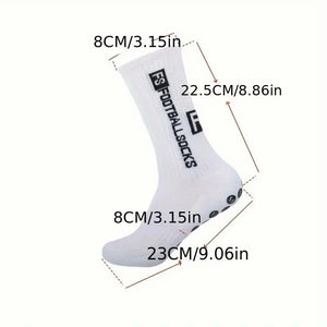 Calcetines deportivos antideslizantes para hombre, medias de fútbol cómodas y transpirables con parte inferior de silicona para correr, absorbentes del sudor, de secado rápido, 1/6 pares