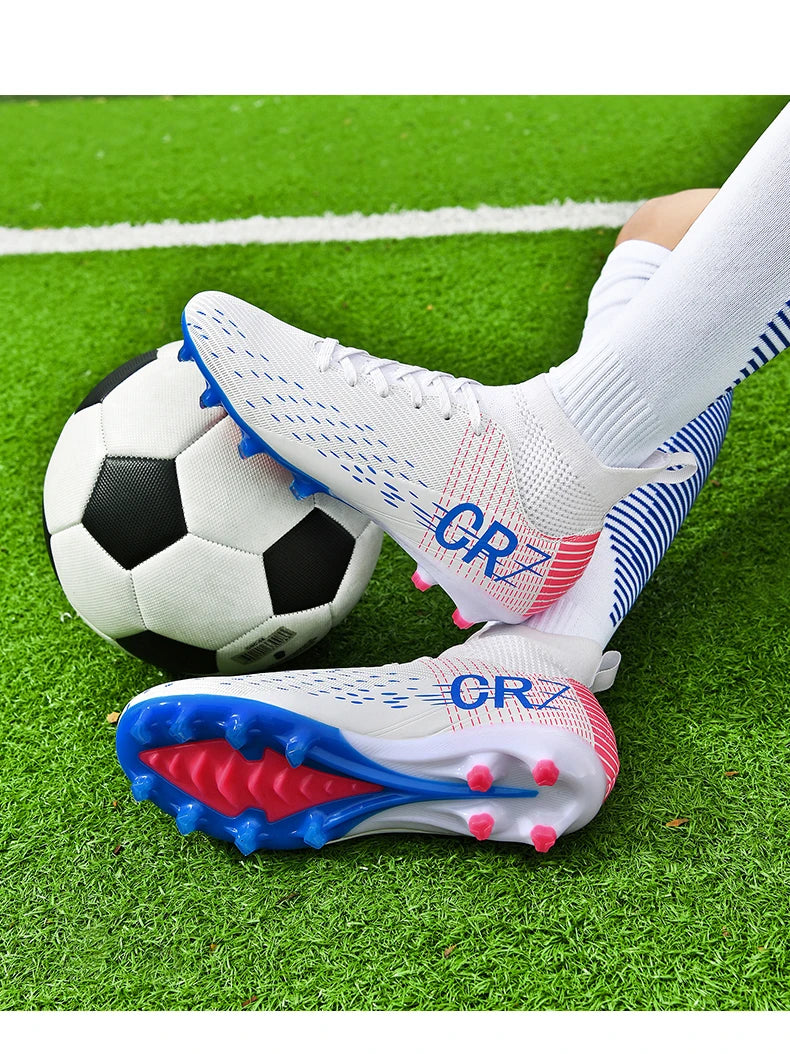 Botas de fútbol unisex, zapatos antideslizantes