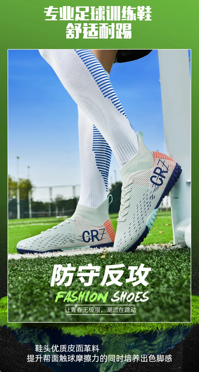 Botas de fútbol unisex, zapatos antideslizantes