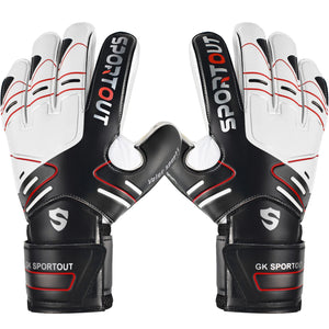 Guantes de portero de portero para jóvenes y adultos, agarre fuerte para ahorrar más resistente, con protección de dedo y látex de 4 + 3MM