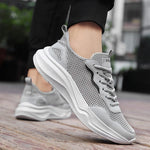 Tenis deportivos, de suela gruesa antideslizantes de malla para correr, ligeras y cómodas