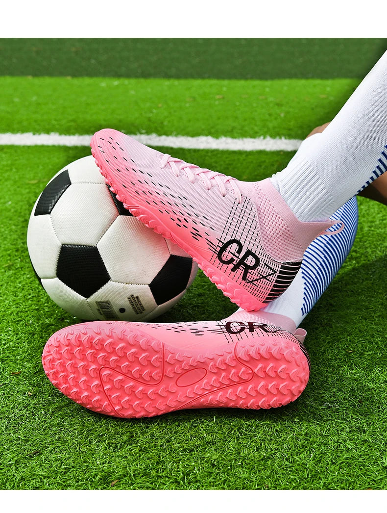 Botas de fútbol unisex, zapatos antideslizantes