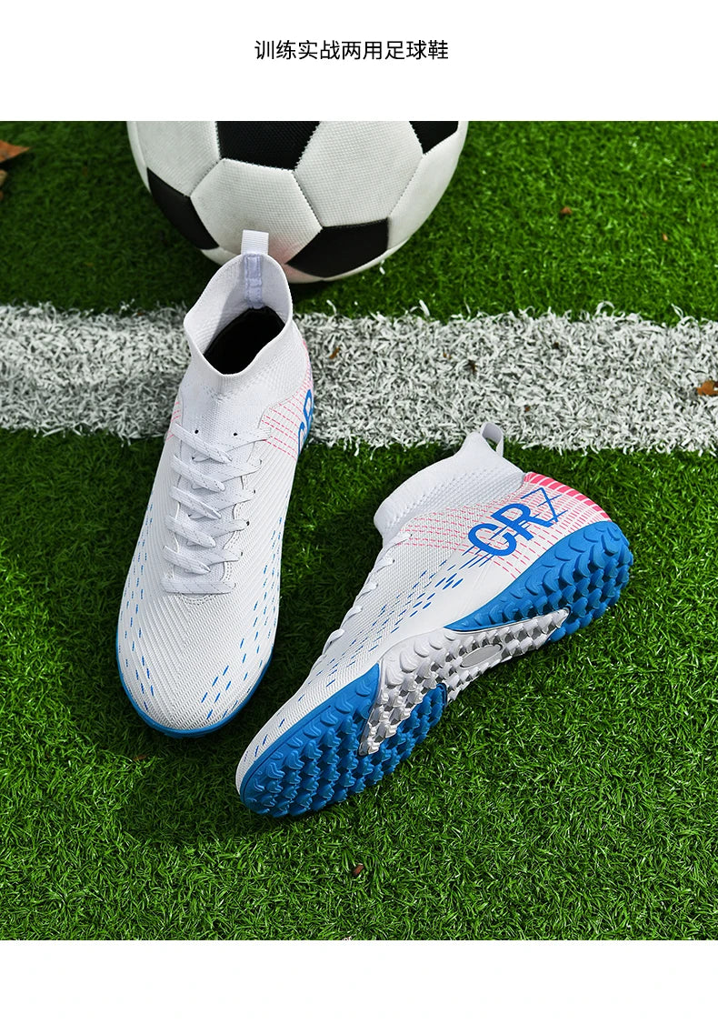 Botas de fútbol unisex, zapatos antideslizantes