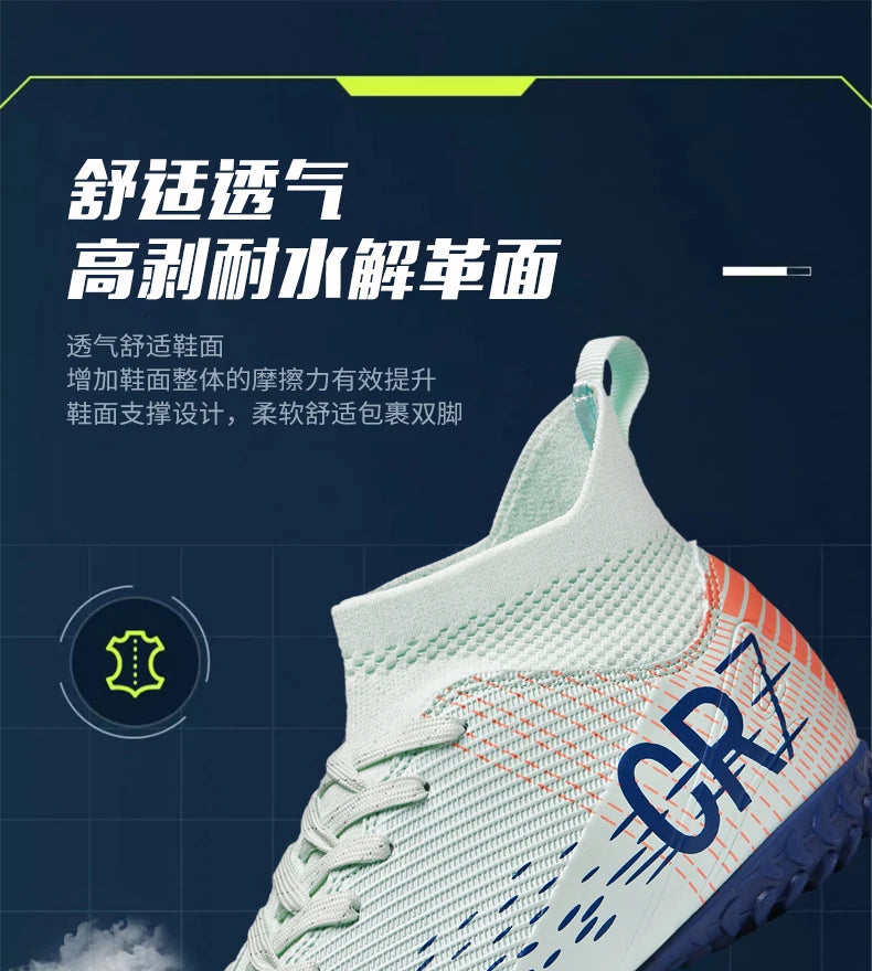 Botas de fútbol unisex, zapatos antideslizantes