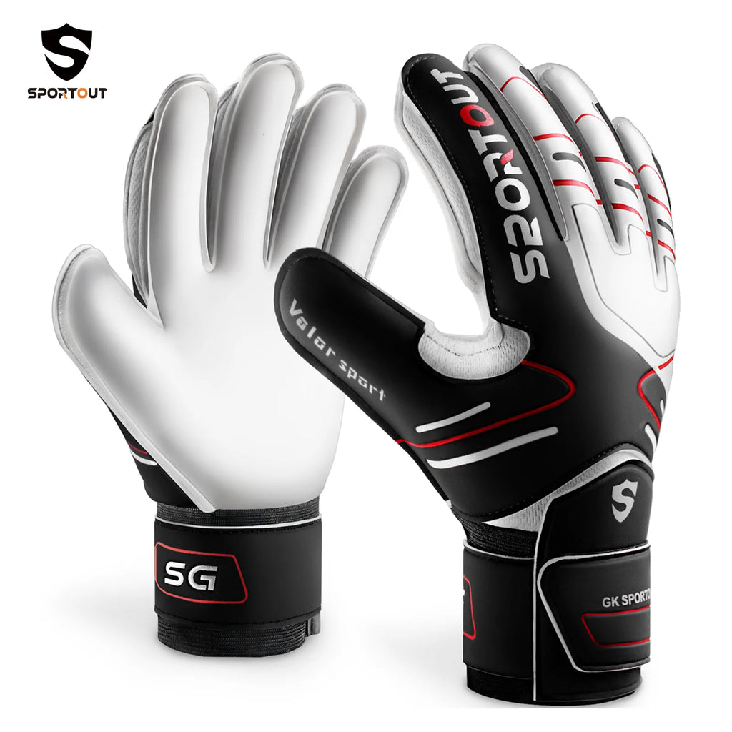 Guantes de portero de portero para jóvenes y adultos, agarre fuerte para ahorrar más resistente, con protección de dedo y látex de 4 + 3MM