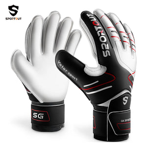 Guantes de portero de portero para jóvenes y adultos, agarre fuerte para ahorrar más resistente, con protección de dedo y látex de 4 + 3MM