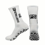 Calcetines deportivos antideslizantes para hombre, medias de fútbol cómodas y transpirables con parte inferior de silicona para correr, absorbentes del sudor, de secado rápido, 1/6 pares