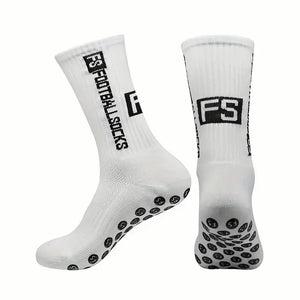 Calcetines deportivos antideslizantes para hombre, medias de fútbol cómodas y transpirables con parte inferior de silicona para correr, absorbentes del sudor, de secado rápido, 1/6 pares
