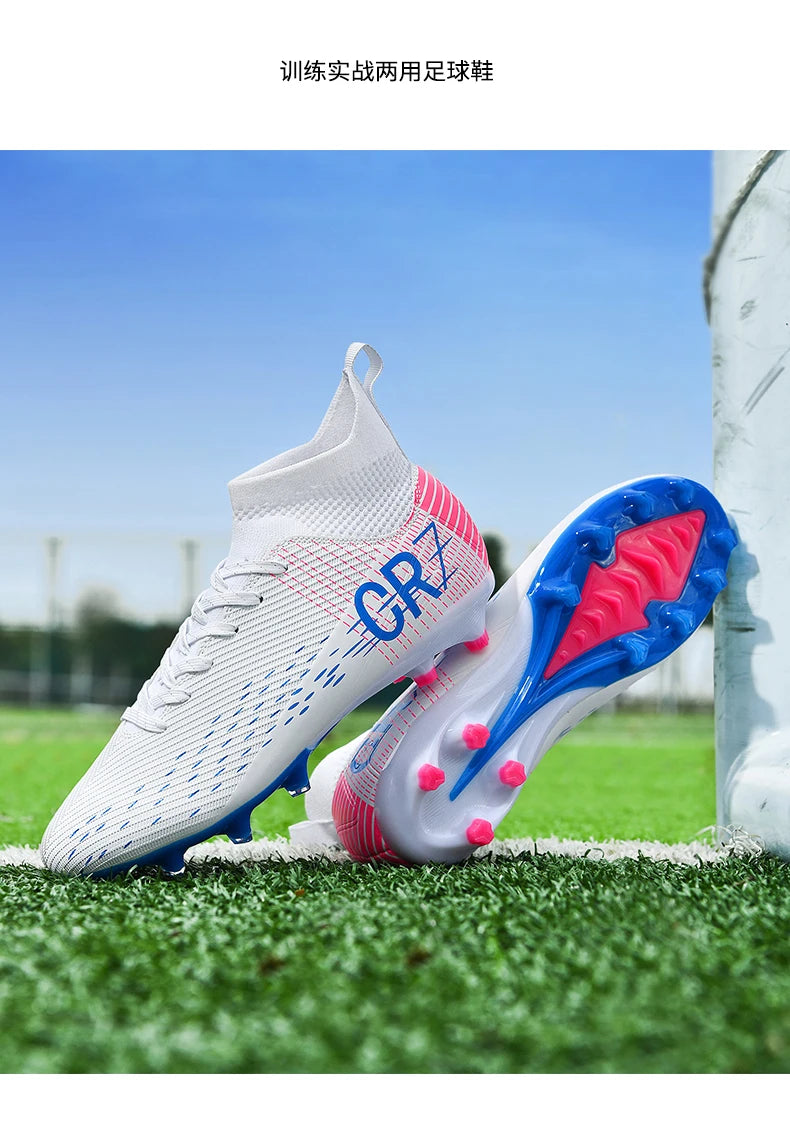 Botas de fútbol unisex, zapatos antideslizantes