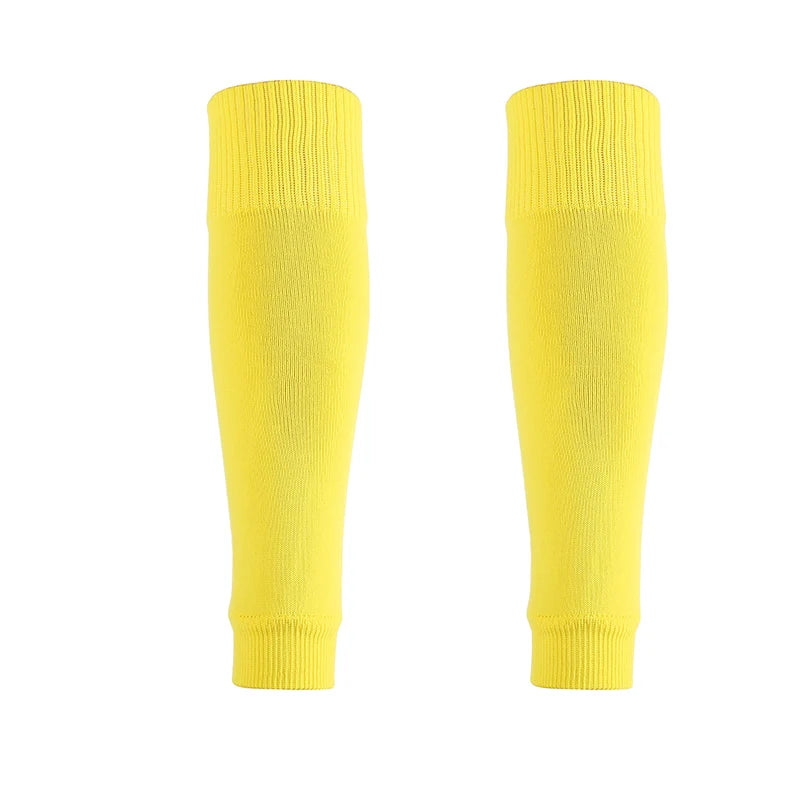 1 par de calcetines de pantorrilla de fútbol protectores de fútbol calcetines largos de fútbol protector de pie calcetines fijos calcetines de protección de pantorrilla al aire libre