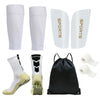 Juego de 5 uds. De calcetines de fútbol con cordón, protectores de piernas para hombres y mujeres, espinillera para entrenamiento deportivo, cubierta para piernas, agarre, calcetines de fútbol, vendaje