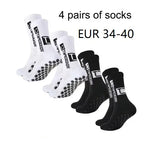 4 pares de nuevos calcetines de fútbol, calcetines antideslizantes y transpirables