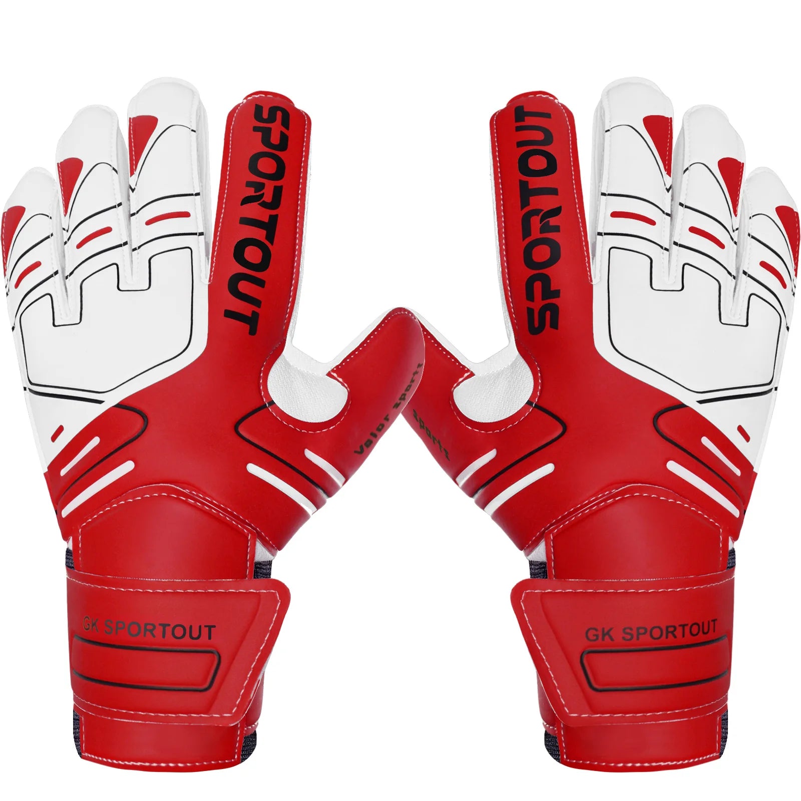 Guantes de portero de portero para jóvenes y adultos, agarre fuerte para ahorrar más resistente, con protección de dedo y látex de 4 + 3MM