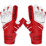 Guantes de portero de portero para jóvenes y adultos, agarre fuerte para ahorrar más resistente, con protección de dedo y látex de 4 + 3MM
