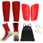 Juego de 5 uds. De calcetines de fútbol con cordón, protectores de piernas para hombres y mujeres, espinillera para entrenamiento deportivo, cubierta para piernas, agarre, calcetines de fútbol, vendaje