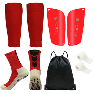Juego de 5 uds. De calcetines de fútbol con cordón, protectores de piernas para hombres y mujeres, espinillera para entrenamiento deportivo, cubierta para piernas, agarre, calcetines de fútbol, vendaje