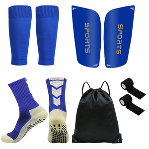 Juego de 5 uds. De calcetines de fútbol con cordón, protectores de piernas para hombres y mujeres, espinillera para entrenamiento deportivo, cubierta para piernas, agarre, calcetines de fútbol, vendaje