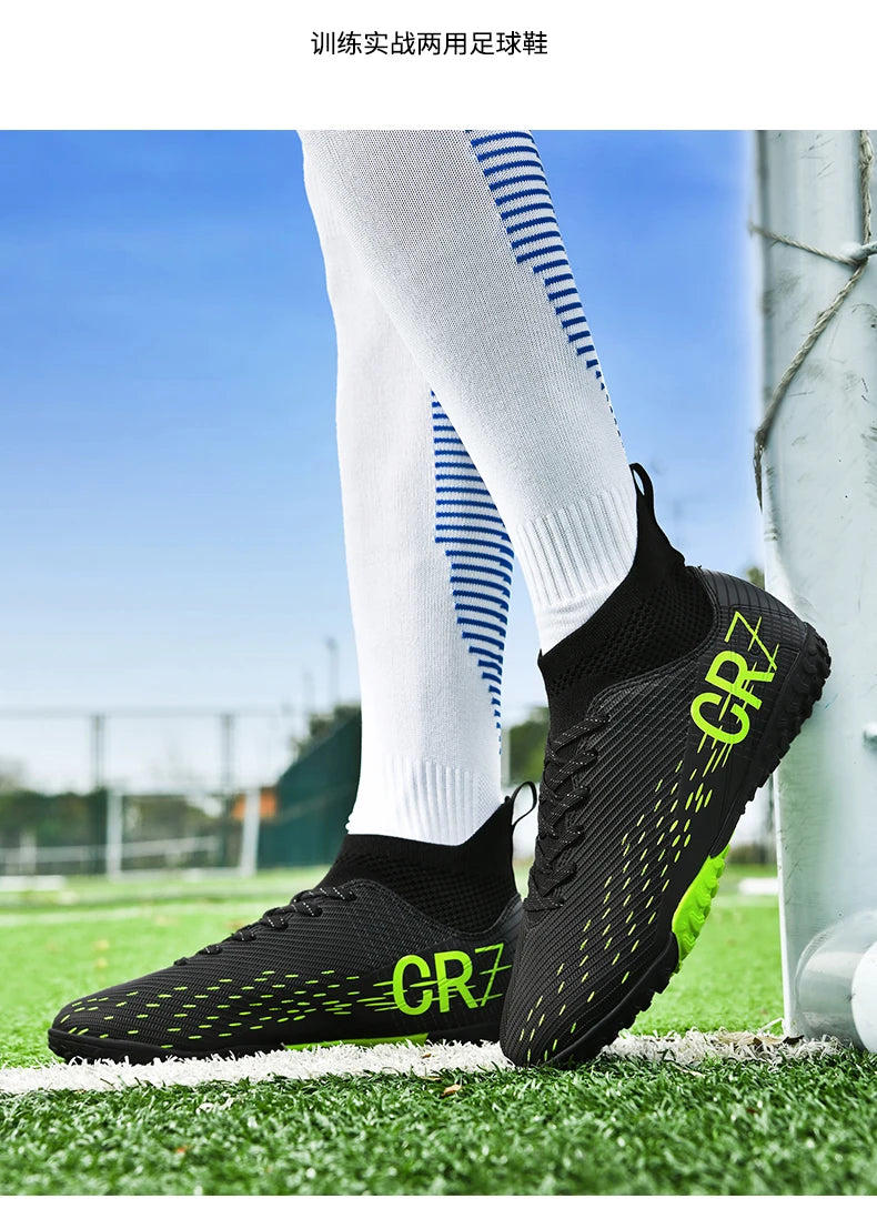 Botas de fútbol unisex, zapatos antideslizantes