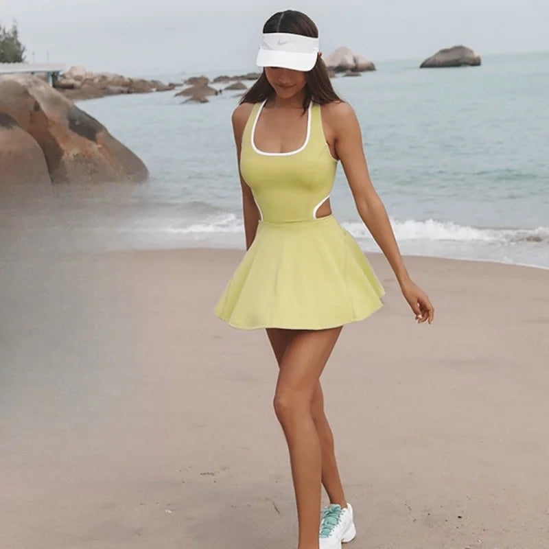 Vestidos deportivos para mujer, ropa deportiva de verano, 2025