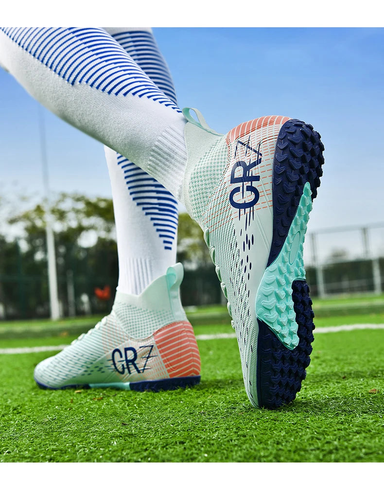 Botas de fútbol unisex, zapatos antideslizantes