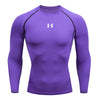 Camiseta de compresión para correr para hombre, camisetas deportivas de manga larga, sudadera para gimnasio y Fitness, chándal para correr, camisetas atléticas para hombre