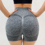 Pantalones cortos deportivos para mujer, novedad, ciclismo, trotar, Fitness, cintura alta, Push Up, pantalones cortos de gimnasio, mallas, ropa de Yoga para mujer