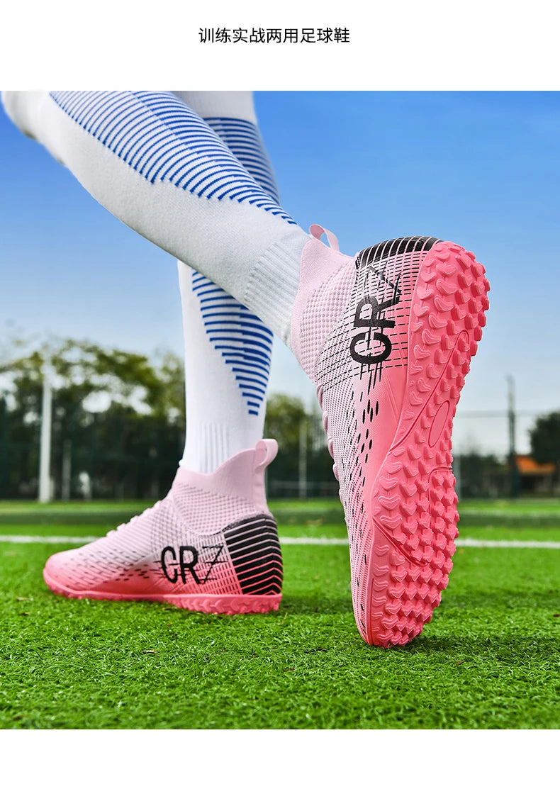 Botas de fútbol unisex, zapatos antideslizantes