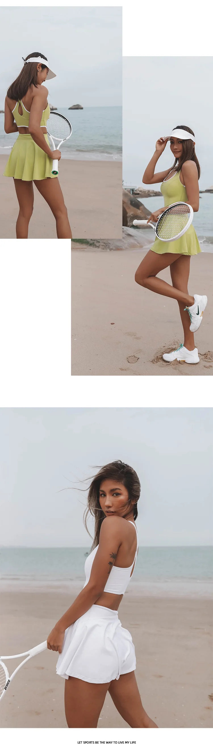 Vestidos deportivos para mujer, ropa deportiva de verano, 2025