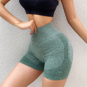 Pantalones cortos deportivos para mujer, novedad, ciclismo, trotar, Fitness, cintura alta, Push Up, pantalones cortos de gimnasio, mallas, ropa de Yoga para mujer