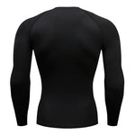 Camiseta de compresión para correr para hombre, camisetas deportivas de manga larga, sudadera para gimnasio y Fitness, chándal para correr, camisetas atléticas para hombre