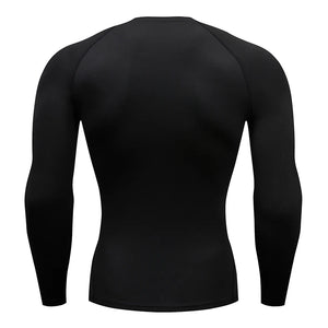Camiseta de compresión para correr para hombre, camisetas deportivas de manga larga, sudadera para gimnasio y Fitness, chándal para correr, camisetas atléticas para hombre