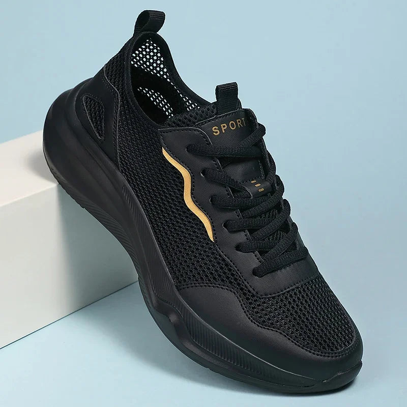 Tenis deportivos, de suela gruesa antideslizantes de malla para correr, ligeras y cómodas