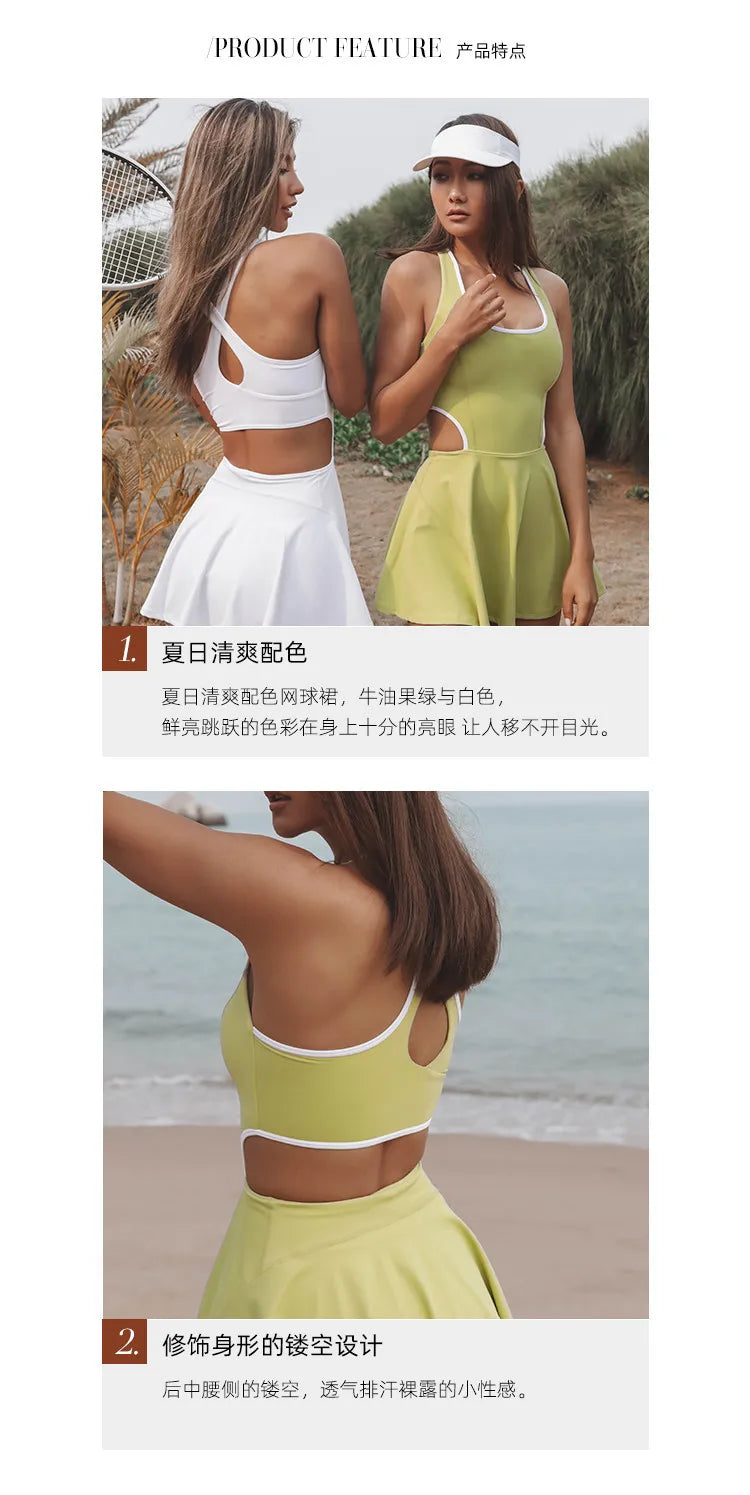 Vestidos deportivos para mujer, ropa deportiva de verano, 2025