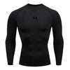Camiseta de compresión para correr para hombre, camisetas deportivas de manga larga, sudadera para gimnasio y Fitness, chándal para correr, camisetas atléticas para hombre