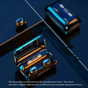 Auriculares inalámbricos F9 LED Dislpaly Binaural TWS Auriculares inalámbricos con Bluetooth auriculares Bluetooth con reducción de ruido impermeables