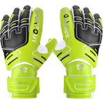 Guantes de portero de portero para jóvenes y adultos, agarre fuerte para ahorrar más resistente, con protección de dedo y látex de 4 + 3MM