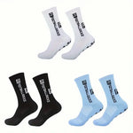 Calcetines deportivos antideslizantes para hombre, medias de fútbol cómodas y transpirables con parte inferior de silicona para correr, absorbentes del sudor, de secado rápido, 1/6 pares