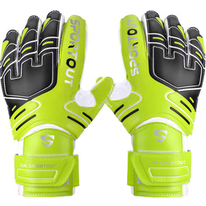 Guantes de portero de portero para jóvenes y adultos, agarre fuerte para ahorrar más resistente, con protección de dedo y látex de 4 + 3MM