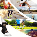 1pc Copper Ankle Brace Adjustable Compression Sleeve, Support Heel Brace For Football
