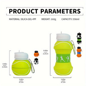 1pc Foldable Silicone Water Cup for Outdoor Sports and Travel - Perfect for Football, Basketball, and Tennis - Lightweight and Portable