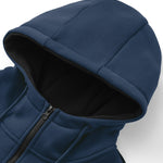 Two-Piece Color Block Men's Casual Sportswear Hoodie Set, Zip-Up Drawstring Jogging Suit For All Seasons